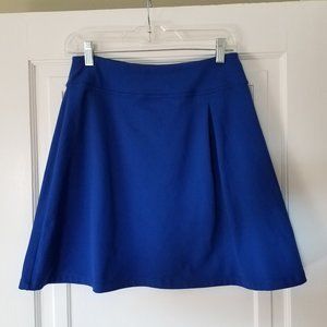 Mountain Hardware A-line Flare Knit Blue Skirt with Front Pleat Detail, Small